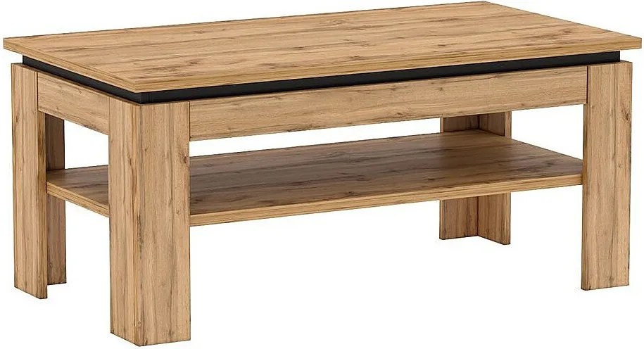 Stolik kawowy - płyta wiórowa - dąb - DRAMO