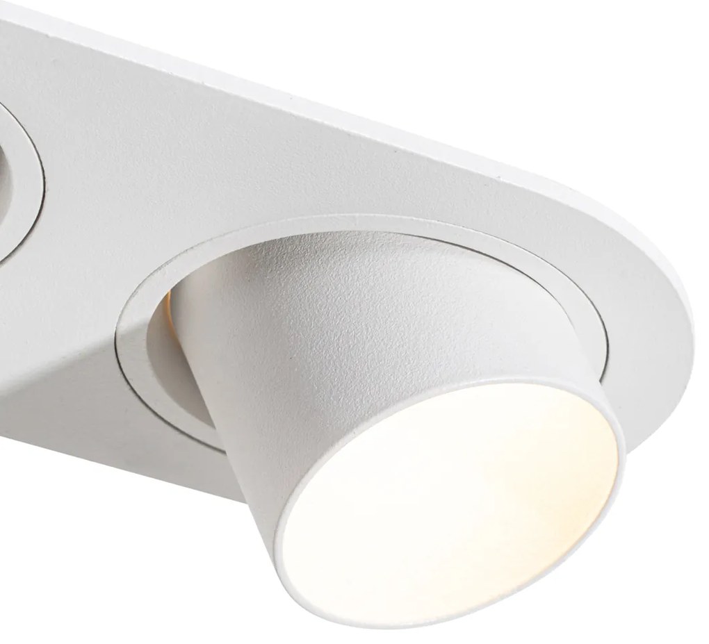 Set van 6 inbouwspots wit GU10 35mm kantelbaar 2-lichts - Installa Nowoczesny Oswietlenie wewnetrzne