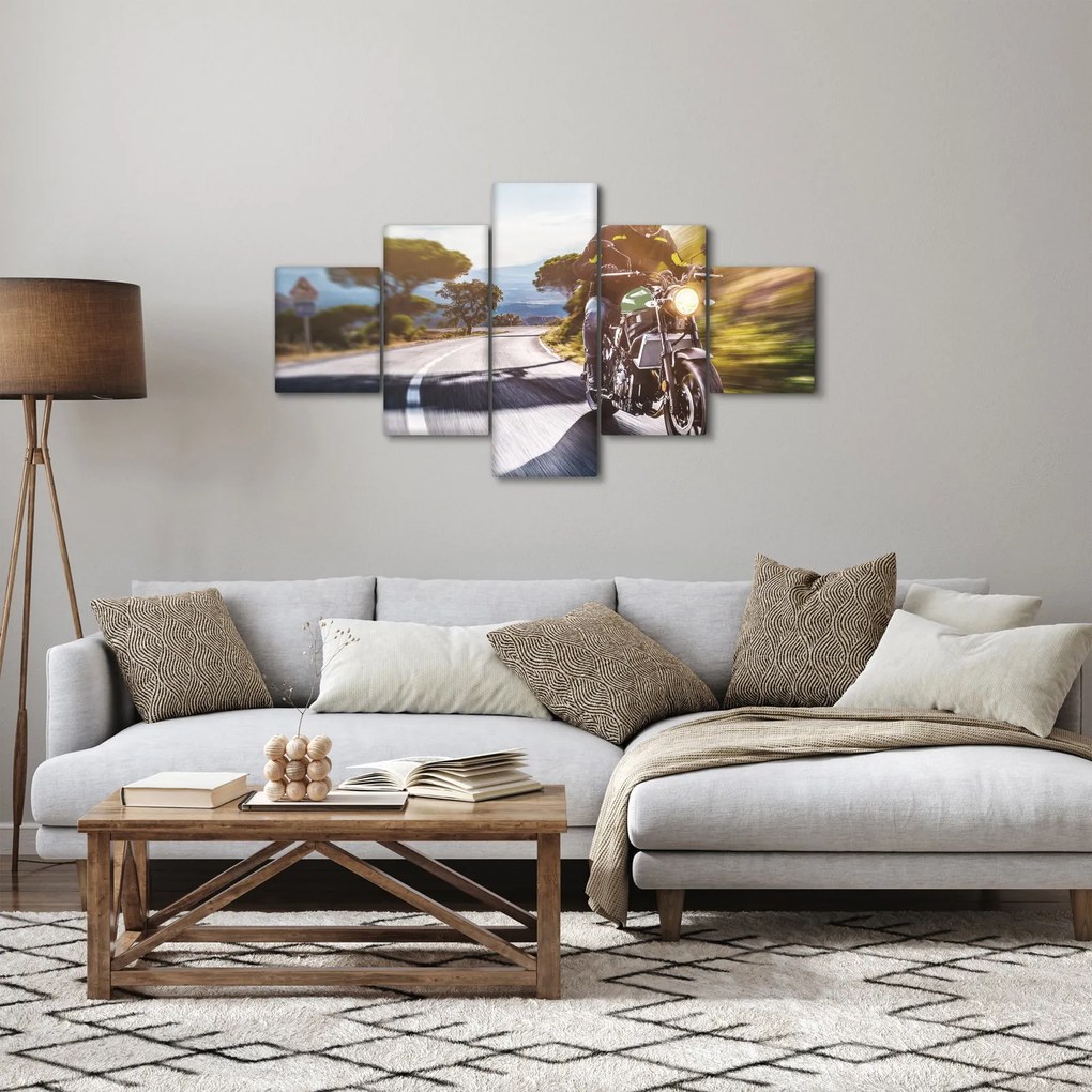 Obraz - Motocyklista (125x70 cm)