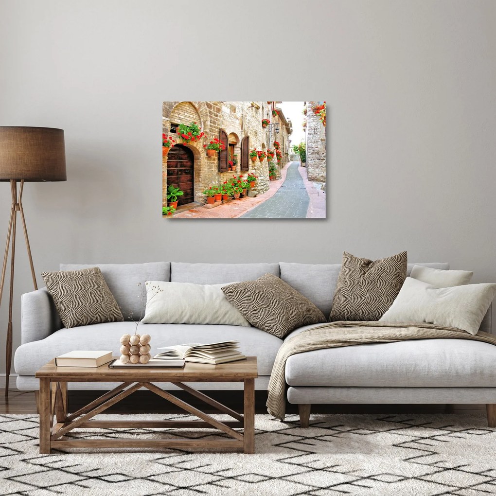 Obraz na szkle - Malownicza włoska aleja (70x50 cm)