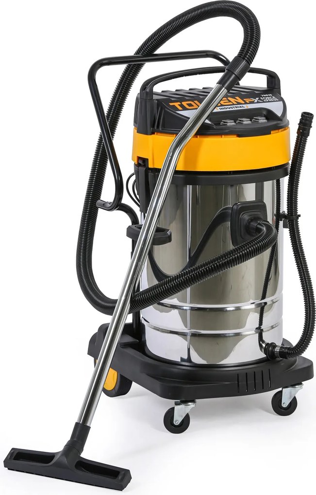 Odkurzacz przemysłow TOLSEN 79610y, ssanie na sucho/mokro, 3000 W, 80 l