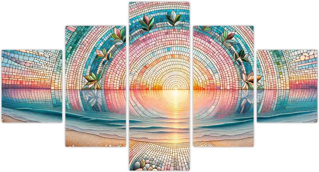 Obraz – Mozaika zachodzącego słońca (125x70 cm)