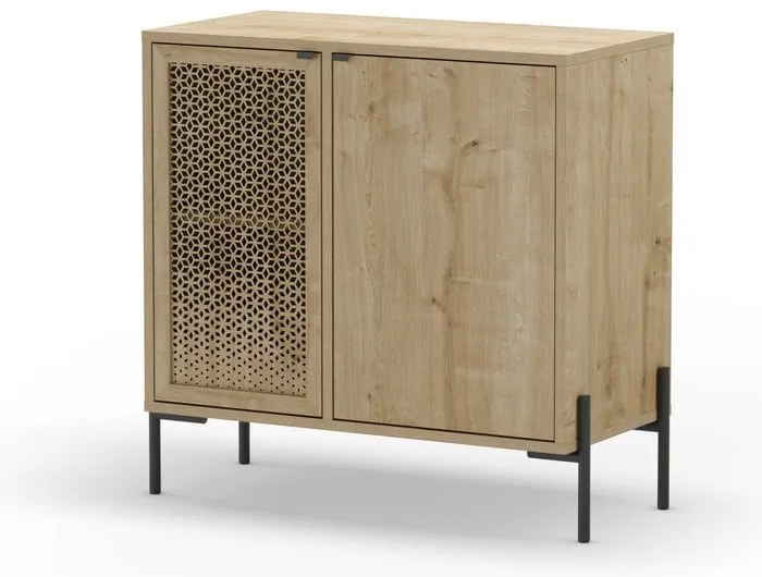 Niska komoda w dekorze dębu 80x80 cm Inca – Marckeric