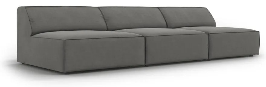 Szara aksamitna sofa 240 cm Jodie – Micadoni Home