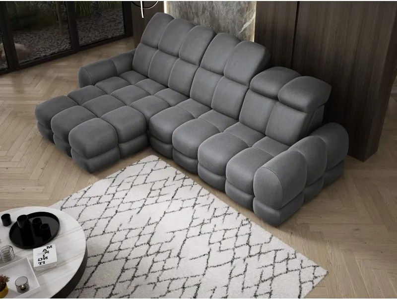 Narożnik TOLLO MINI S Lewostronny Elektryczna regulacja Solar 96 kolor Szary WERSAL