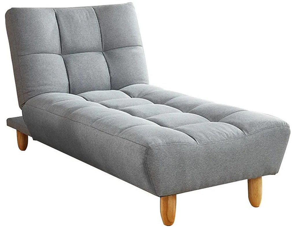 Szezlong rozkładany z tkaniny — ESTEBAN — szary