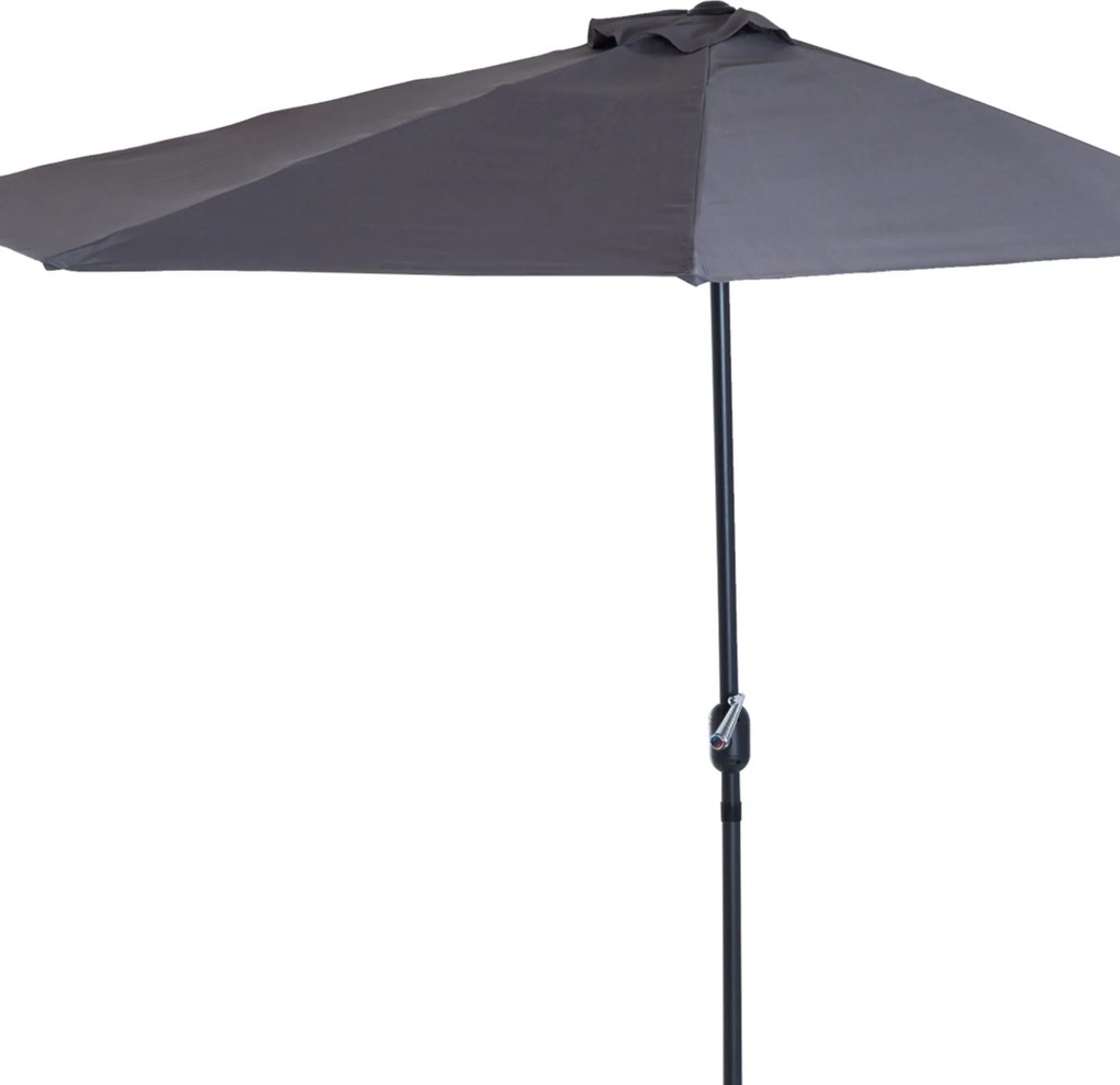 Parasol ogrodowy aluminiowy z korbką półkolisty outsunny