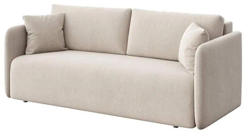 Beżowa aksamitna rozkładana sofa 220 cm Chaum – Rodier