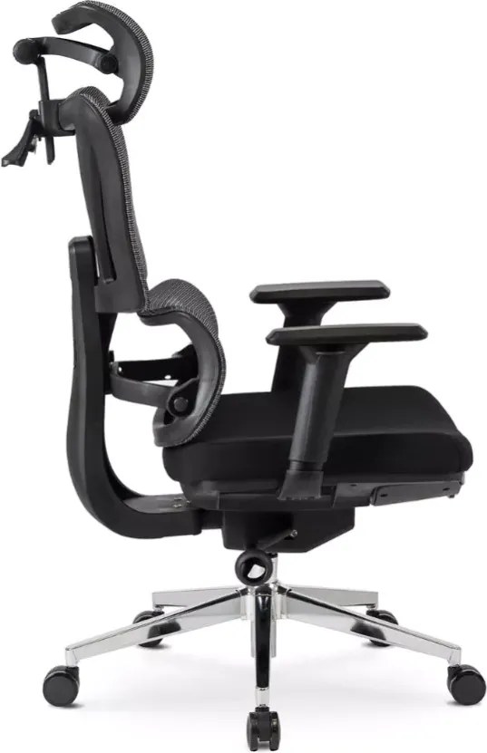 Ergonomiczny fotel biurkowy Trus z regulowanym zagłówkiem i wysuwanym podnóżkiem – idealne połączenie komfortu i funkcjonalności
