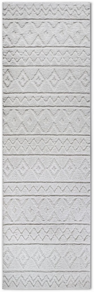 Dywan nowoczesny Gallery 3D  Boho kremowy 80 cm x 240 cm