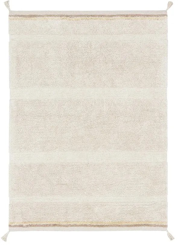 Kremowy bawełniany dywan tkany ręcznie odpowiedni do prania 140x200 cm Bloom Natural – Lorena Canals