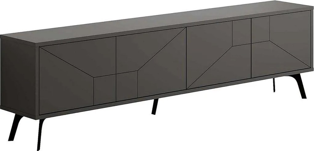 Stojak pod TV – 180 x 50 x 29,6 cm – Antracyt – Płyta wiórowa pokryta melaminą