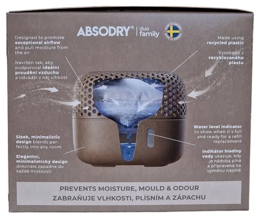 Everbrand Pochłaniacz wilgoci Absodry Duo Family Bag 3-series, do 30 m3, Nougat