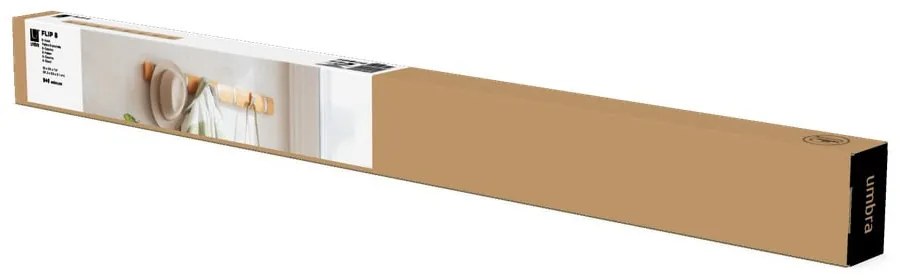 Wieszak ścienny z drewna jesionowego Flip – Umbra