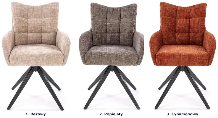 Cynamonowe obrotowe krzesło konferencyjne G1-N37