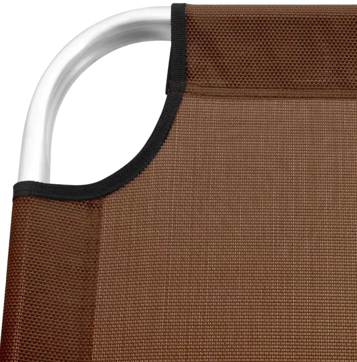 Brązowy leżak rozkładany L8-K93