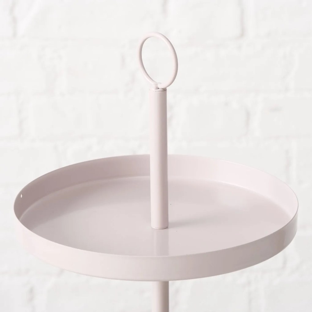 Etażerka metalowa SAMINA,  beżowa, wys. 34 cm