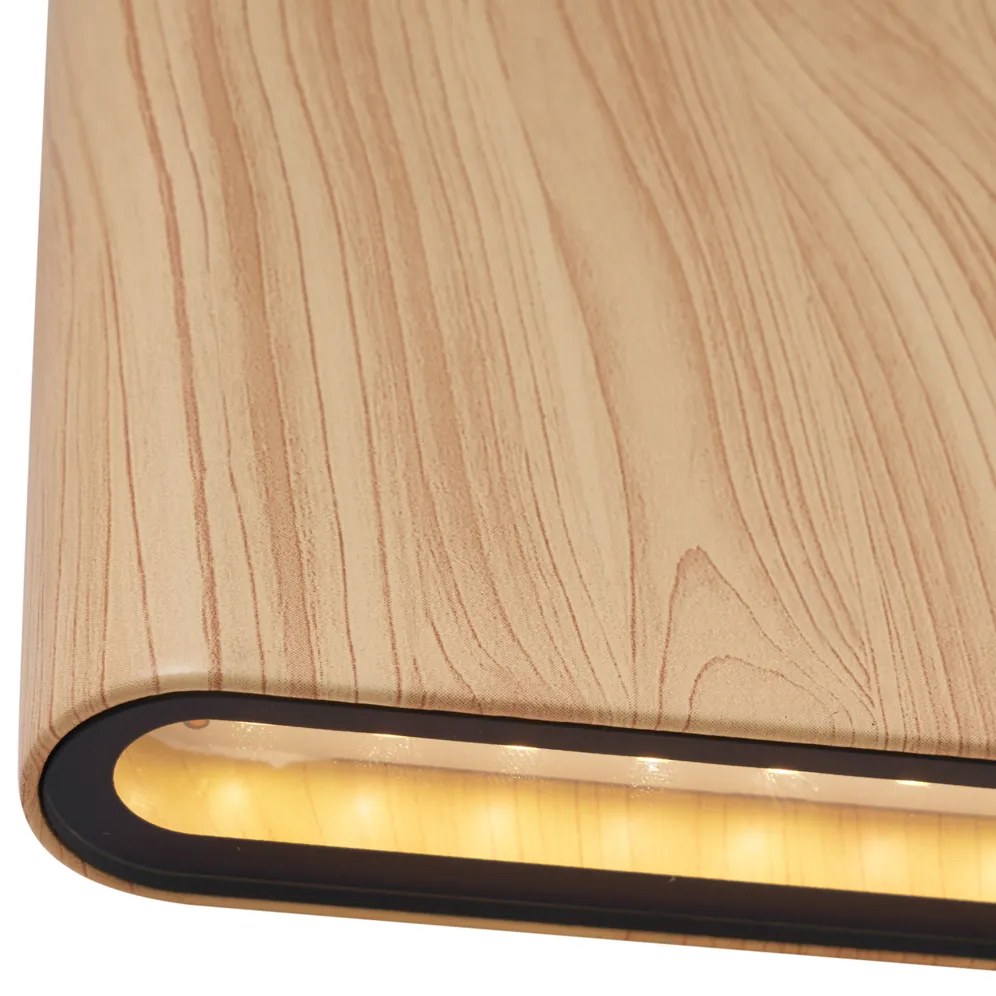 Zewnetrzna Skandynawski Kinkiet / Lampa scienna zewnętrzny drewniany 11,5 cm z LED IP65 - BattSkandynawski Oswietlenie zewnetrzne