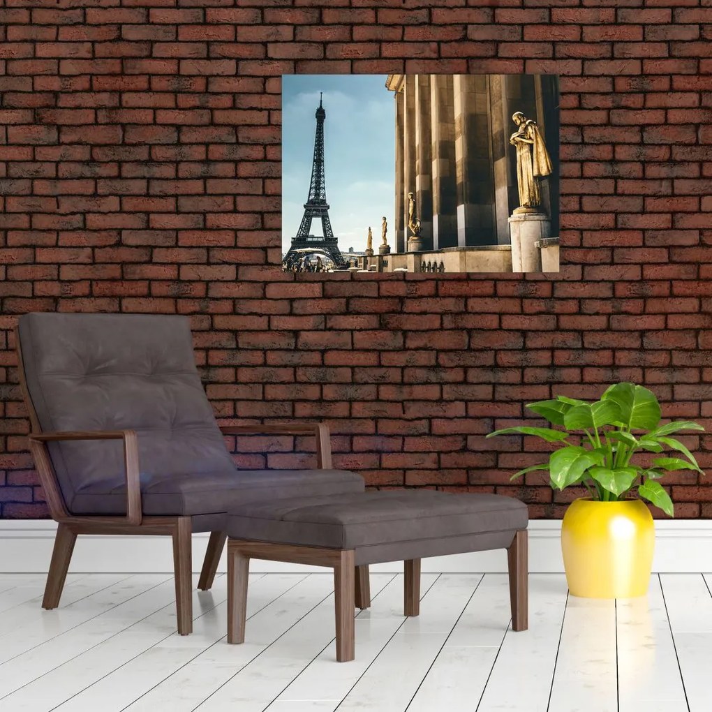 Obraz z placu Trocadero, Paryż (70x50 cm)