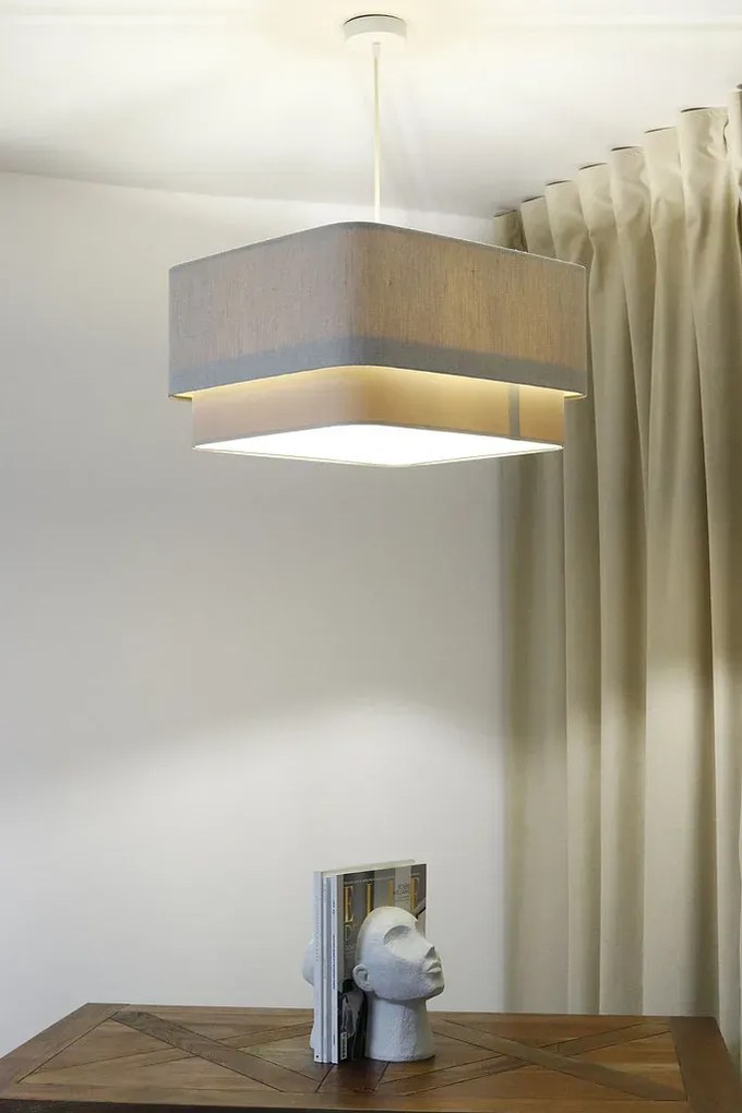 Lampa wisząca KWADRO DUO 002 51x47cm kremowa BPS KONCEPT