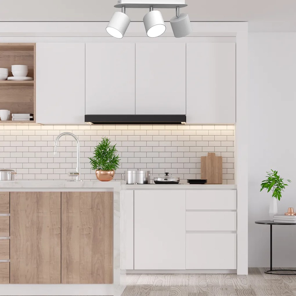 Lampa sufitowa DIXIE WHITE 3xGX53, potrójna, na listwie kierunkowa, biała