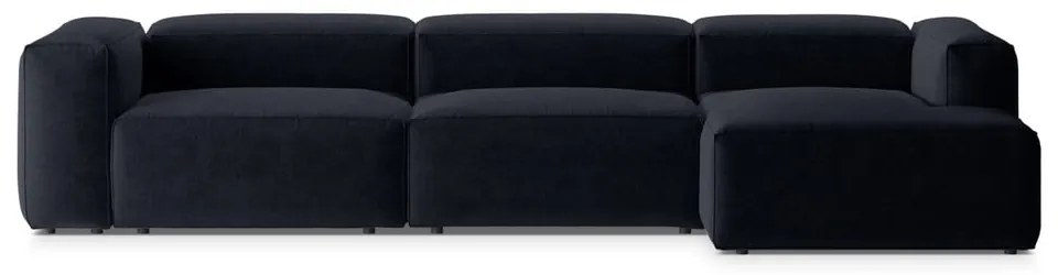 Ciemnoniebieski narożnik (prawostronny/z szezlongiem) Bergano – Cosmopolitan Design