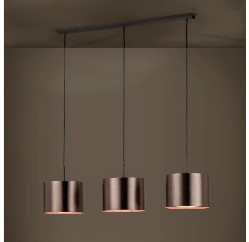 Eglo 39357 - Żyrandol na lince SAGANTO 1 3xE27/60W/230V miedziany