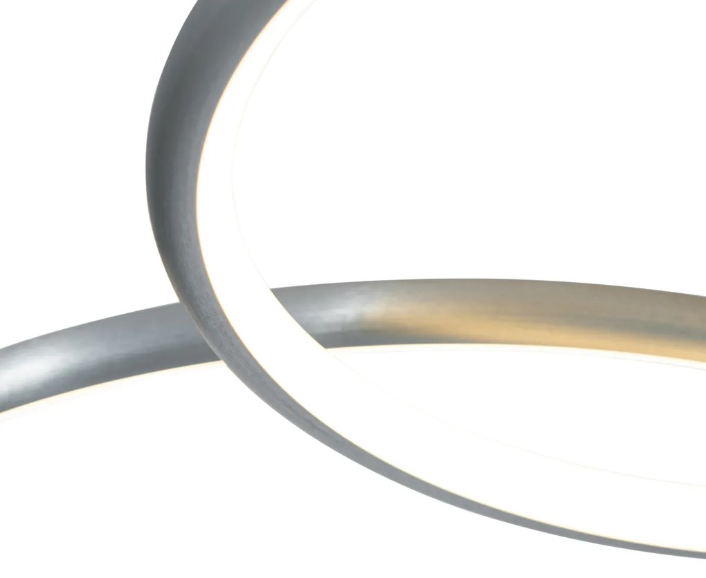 Lampa sufitowa ze stali z wbudowanym LED 3-stopniowo ściemnialna 4-punktowa - Joaniqa Nowoczesny Oswietlenie wewnetrzne