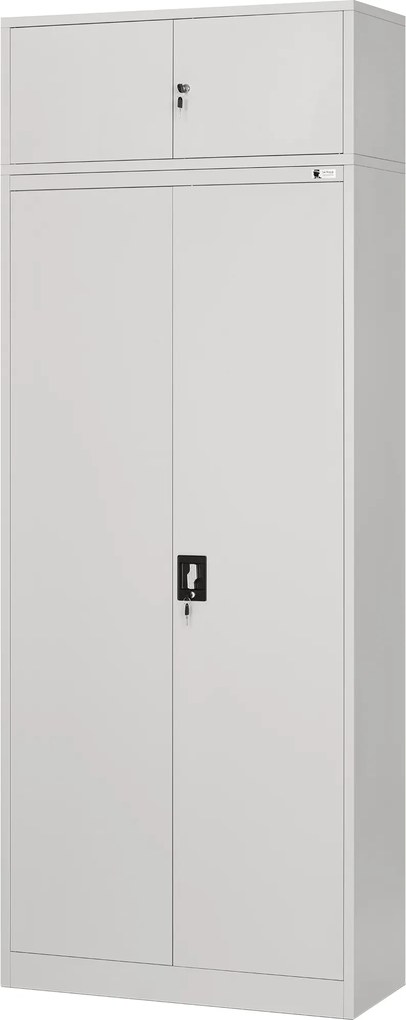 Nadstawka na szafę EWA, 900 x 380 x 400 mm, szara