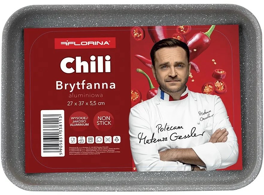 Florina Aluminiowa blacha do pieczenia Chilli 27 ×37 × 5,5 cm, L