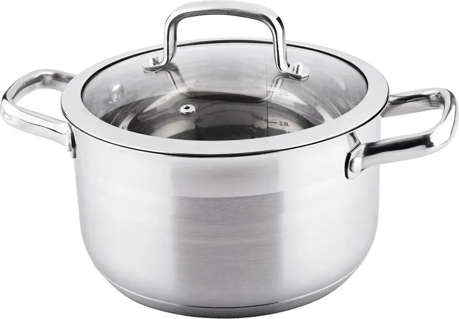 Lamart LTSS2212 garnek ze stali nierdzewnej z pokrywką Prestige, 22 x 12,5 cm, śred. 22 cm