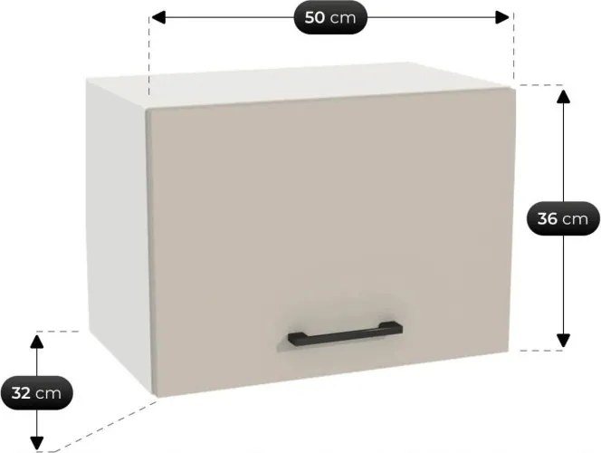 Zestaw Mebli Kuchennych MODERN 170 cm Kaszmir/Biały Nowoczesny