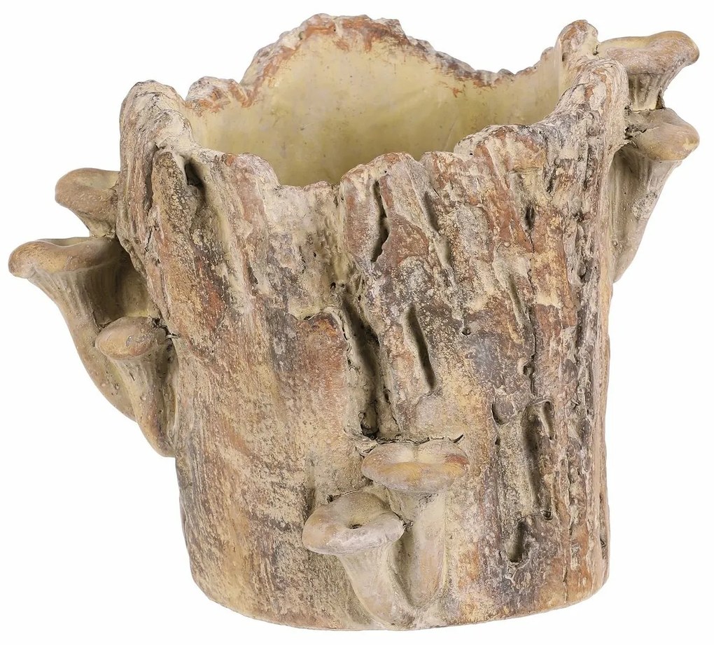 Obudowa betonowa - pień z grzybami, 20 x 18 x 18cm