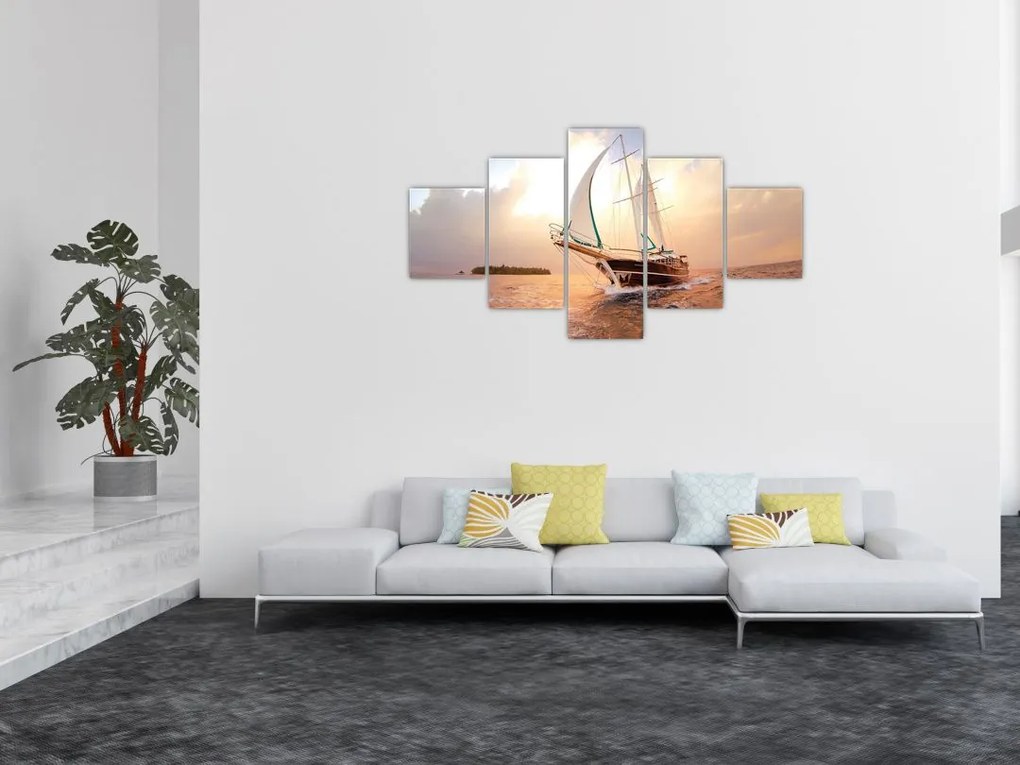Obraz jachtu (125x70 cm)