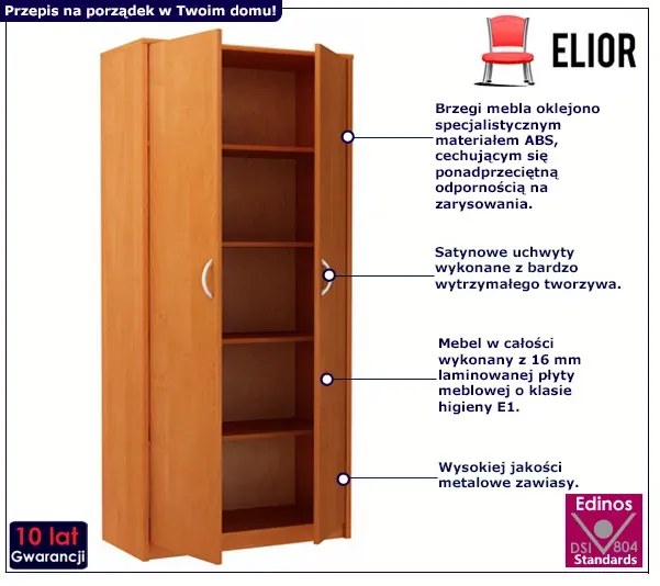 Zamykany Regał Z Półkami Do Biura Olcha M1-A86