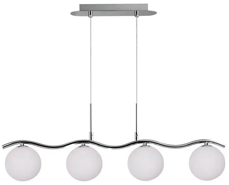 Elegancka lampa z czterema kloszami z matowego szkła - V118-Brillant