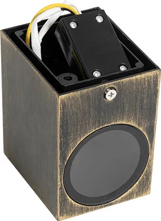 Nowoczesna lampa ścienna antyczne złoto IP44 - Baleno