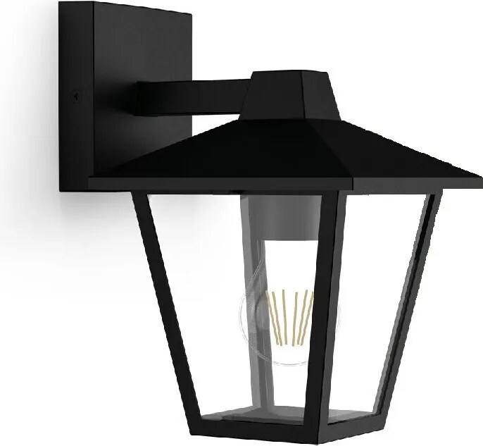 Philips Kinno kinkiet zewnętrzny z dolnym światłem czarny, E27, maks. 1x25 W