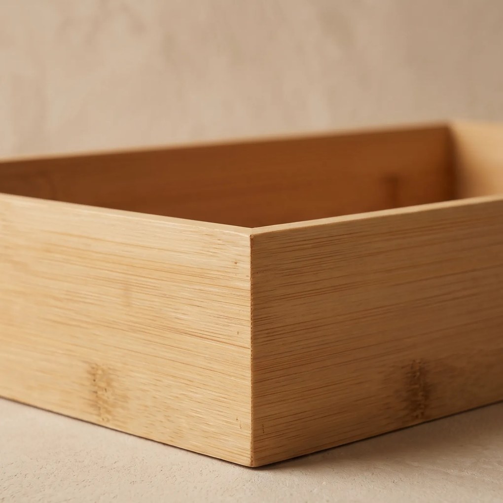Organizer biurkowy bambusowy, 15 x 38 x 7 cm