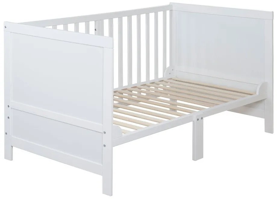 Białe łóżeczko z regulowaną wysokością 70x140 cm Easy Sleep – Roba