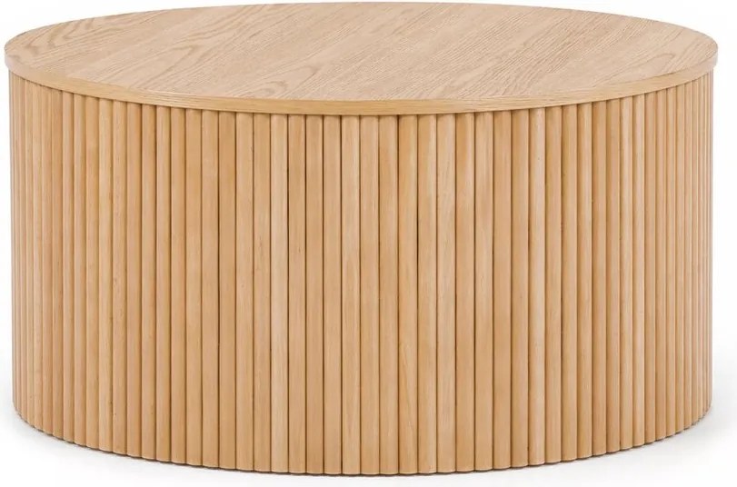 Stolik kawowy okrągły Tamis 80 cm - naturalny