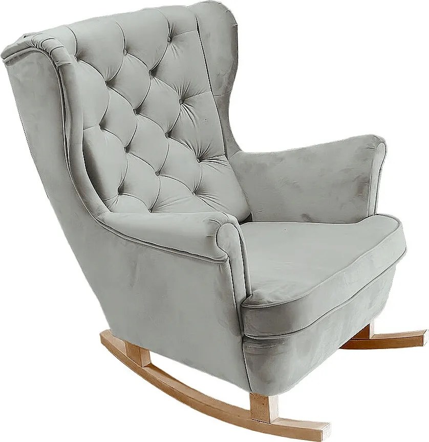 Fotel Relax z Tapicerowanym Siedzeniem i Podłokietnikami, Fotel TV 102x81x95cm Popiel_29855