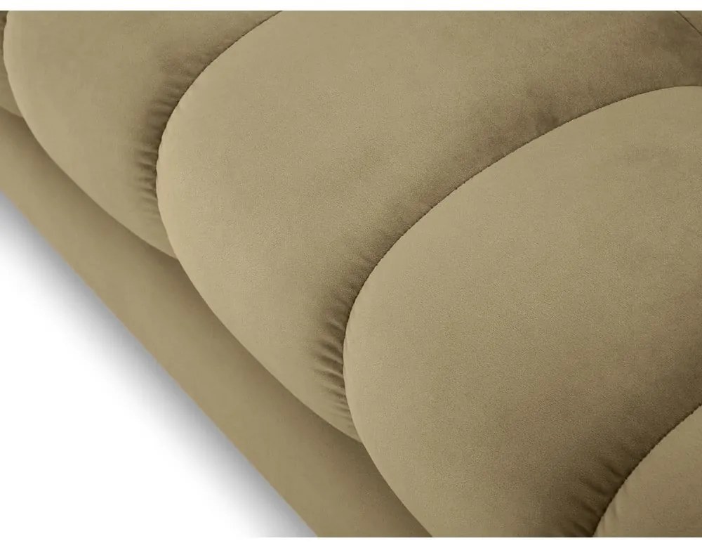 Beżowa aksamitna sofa Cosmopolitan Design Bali