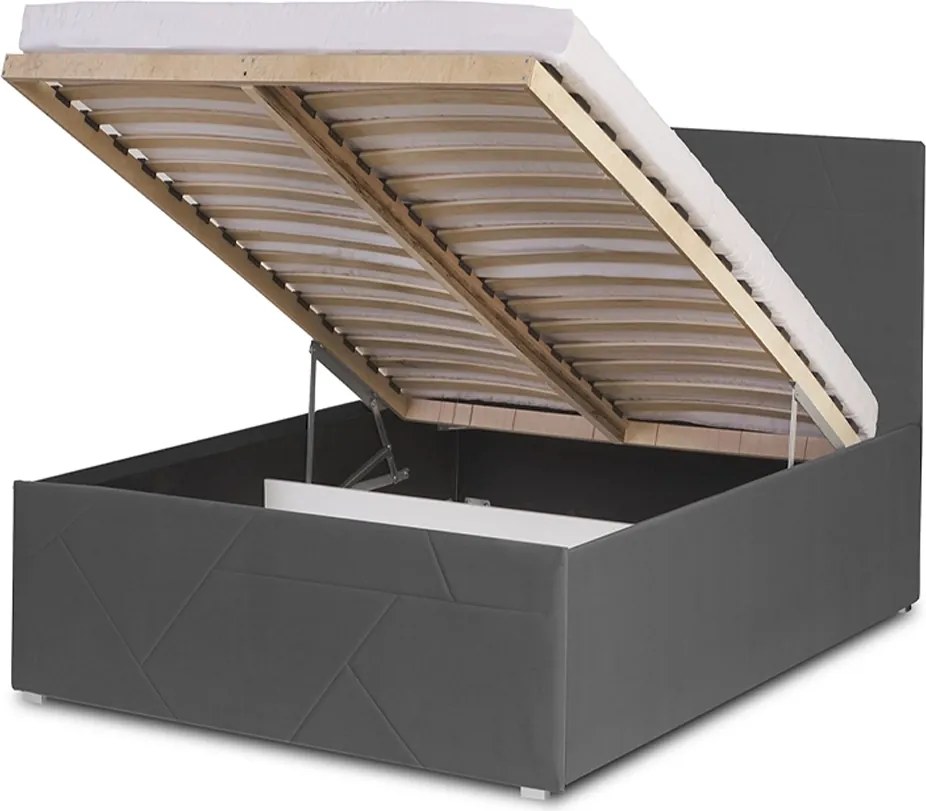 Łóżko TONY 160x200 cm Żółty Bez materaca