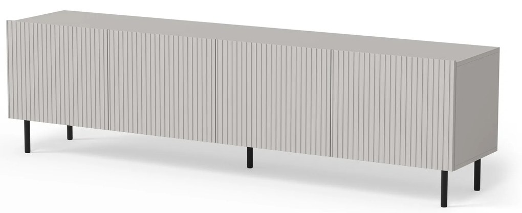 PAXOS RTV-2 TV stolik RTV 200 cm kaszmirowy nowoczesny ryflowane fronty