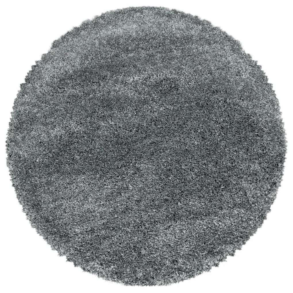 Dywan shaggy Fluffy Super Soft jasno szary 80 cm x 80 cm koło