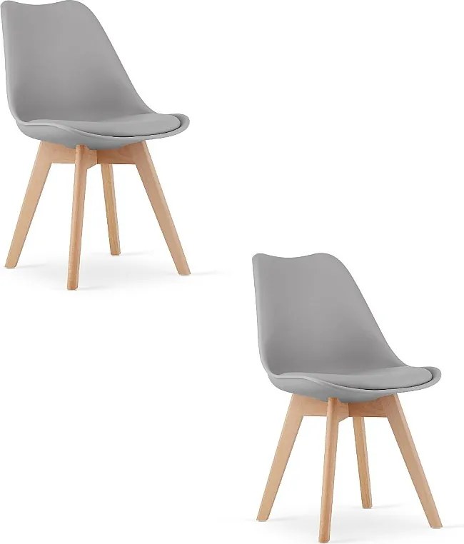 Krzesła Valora RIKX w kolorze szarym do jadalni/salonu x 2