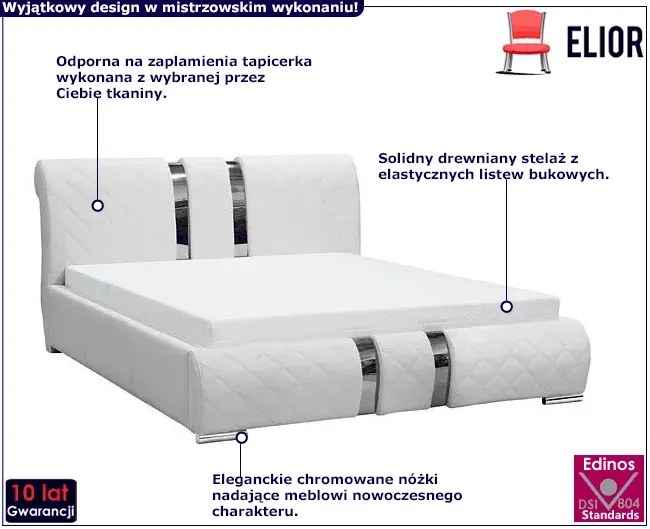 Łóżko tapicerowane Enigma 2X 120x200 - 44 kolory