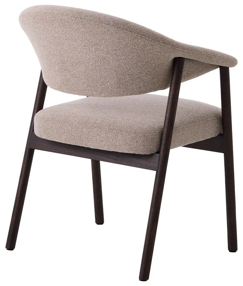Beżowe krzesła z litego drewna dębowego z podłokietnikami zestaw 2 szt. Elk – Unique Furniture