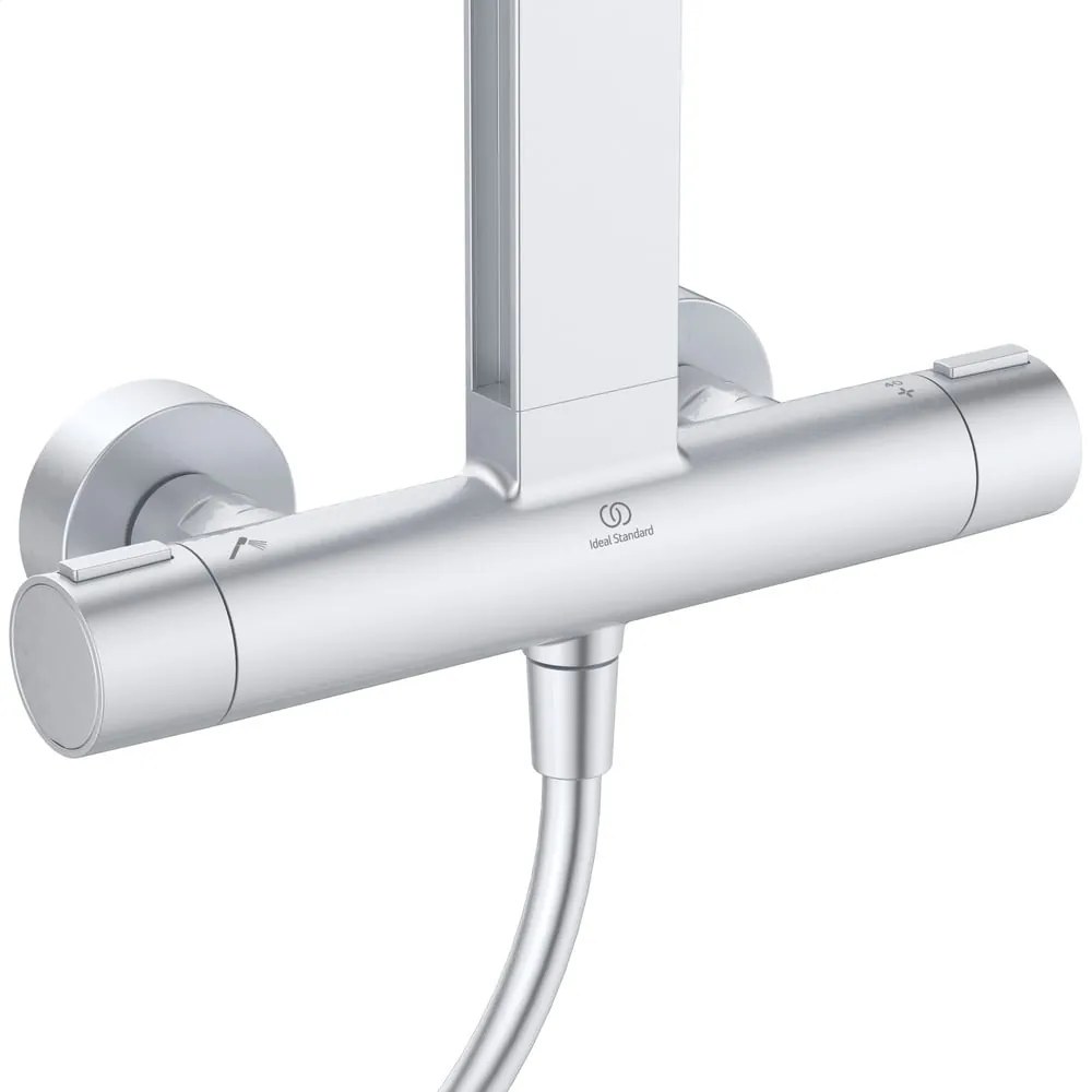 Metalowy zestaw prysznicowy w kolorze matowego srebra 111 cm ALU+ – Ideal Standard